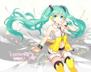 初音ミク,露脐,双马尾,VOCALOID,yellow