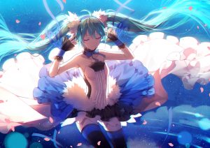 第七龙神2020,hakusai,初音ミク,黑丝,双马尾,VOCALOID