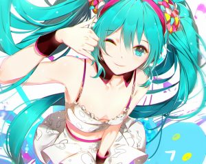 VOCALOID,初音ミク,长发,短裙,双马尾,Redial