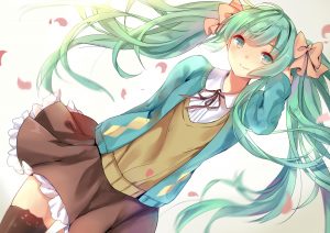 初音ミク,制服,黑丝,双马尾,VOCALOID