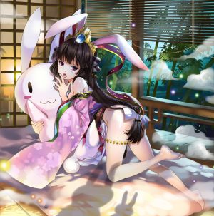 和服,chushengdao,兽耳,兔耳,garter,nopan