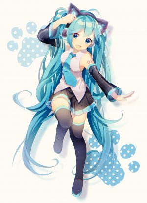 初音ミク,tattoo,黑丝,VOCALOID