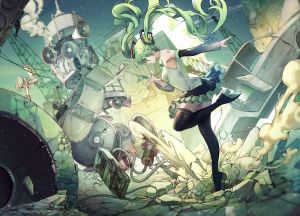 初音ミク,tattoo,黑丝,VOCALOID