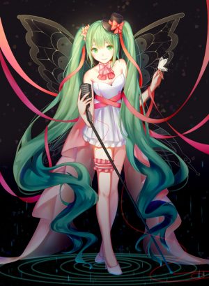 初音ミク,plipa,VOCALOID,翅膀