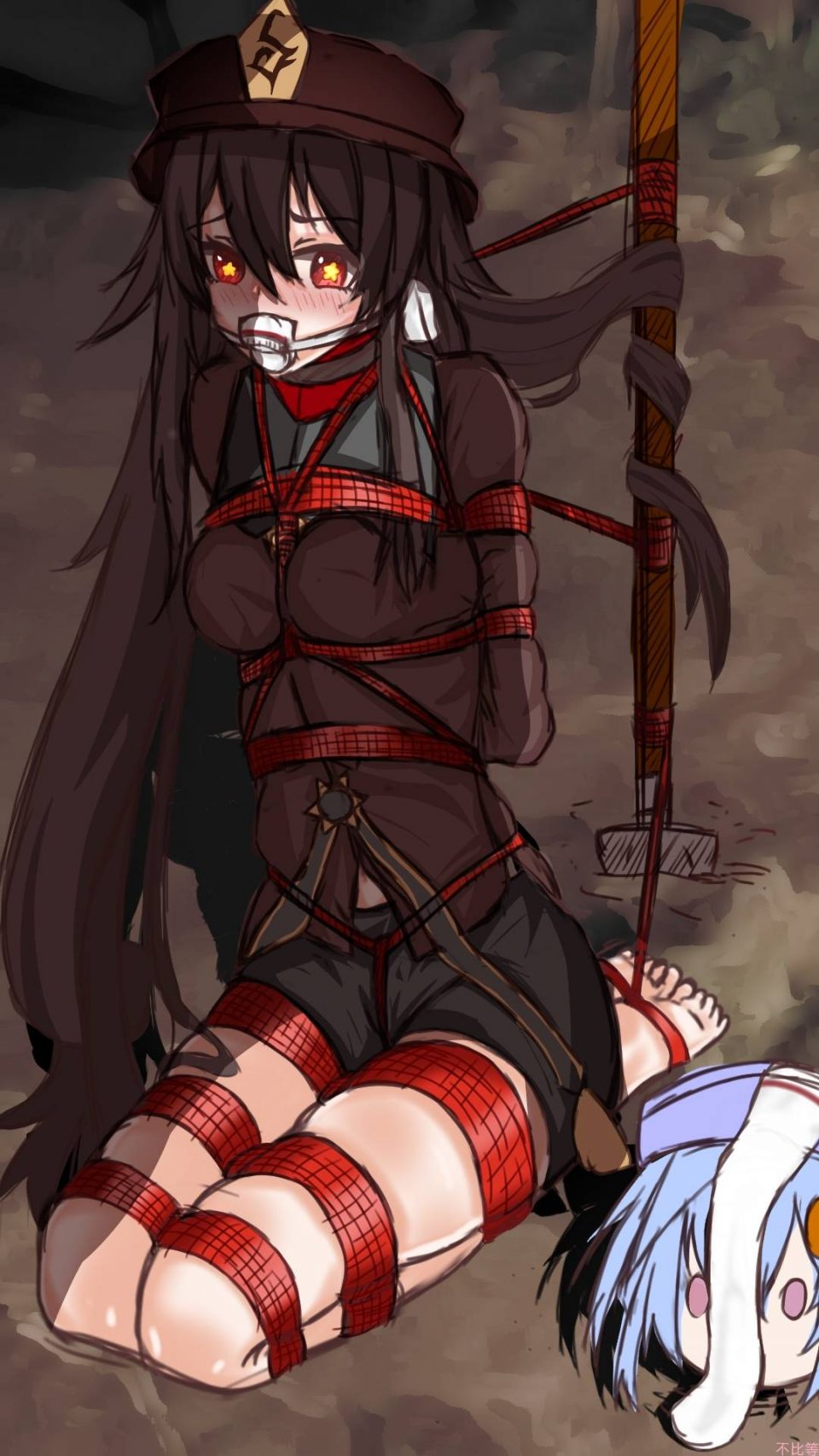 捆绑play 脸红 盒中少女 裸足