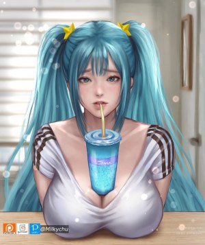 milkychu,女の子,おっぱい,League_of_legends,英雄联盟,Sona,LoL,League_of_Legends,飲み物