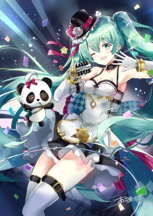 cleavage,初音ミク,あさひクロイ,tattoo,黑丝,VOCALOID