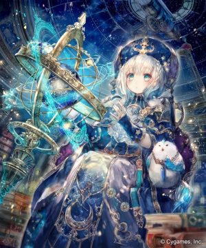 オリジナル,神撃のバハムート,ミスティアストロジスト,マント,星,ロングスカート,銀髪碧眼