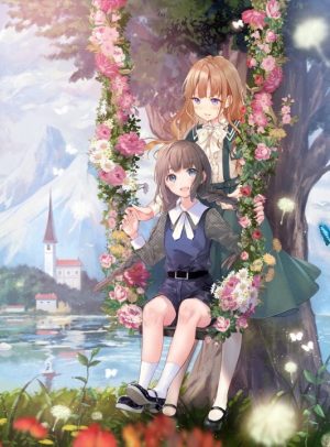 女の子,オリジナル,コミティア,COMITIA,COMITIA124,湖畔,ブランコ,三つ編み,吊りスカート