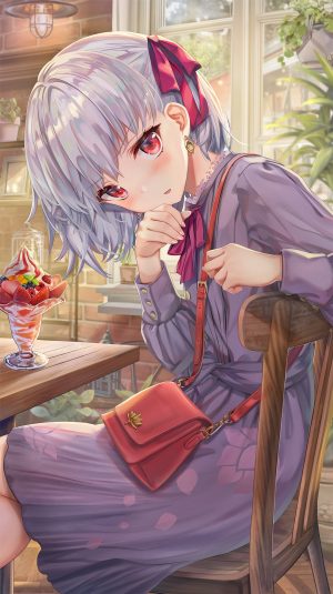 少女,银发