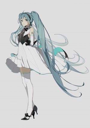织布机loom,初音ミク,VOCALOID,tattoo,黑丝