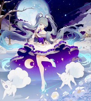 AlolanVulpix,初音ミク,精灵宝可梦,VOCALOID,礼服