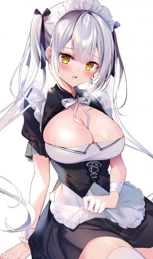 きさらぎゆり,cleavage,女仆,黑丝