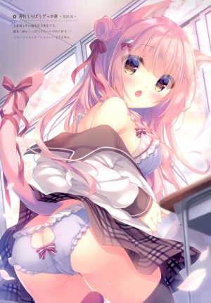 ゆき恵,兽耳,bra,猫耳,黑丝,制服,掀裙